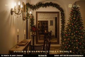 Decoratiuni de Craciun la Eko Group Vila: Eleganța Nobiliară Dezvăluită prin Farmecul Stilului Interbelic